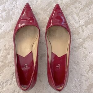 Red patten leather Michael Kors. Kitten heel